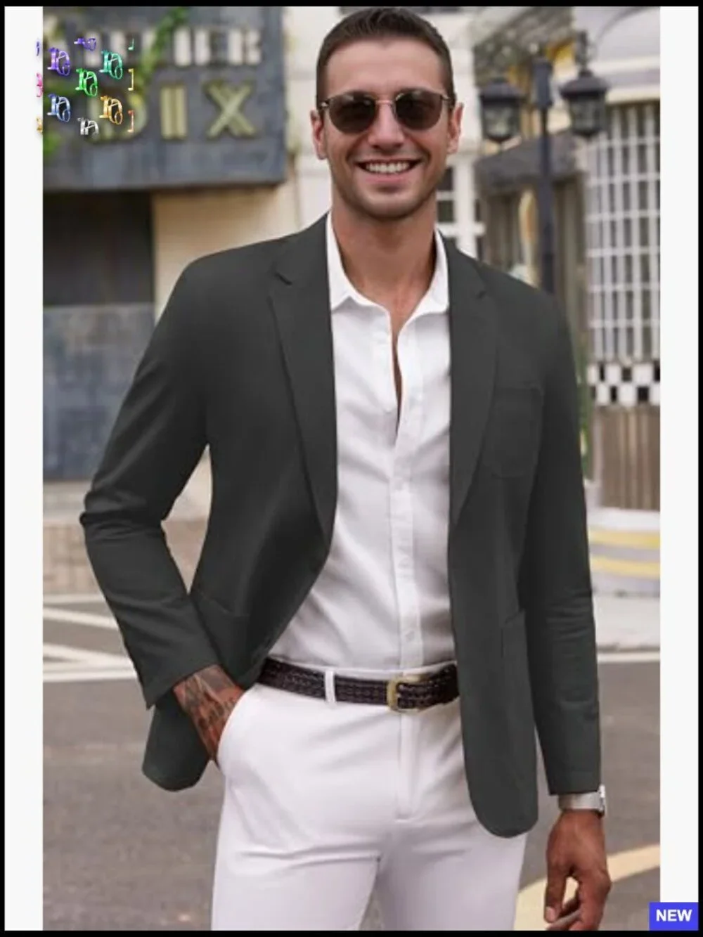 Classic Cotton Blazer Regular Fit Sport Coat Casual Elegant Smart Wash